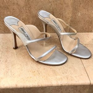 Jimmy Choo silver stilettos